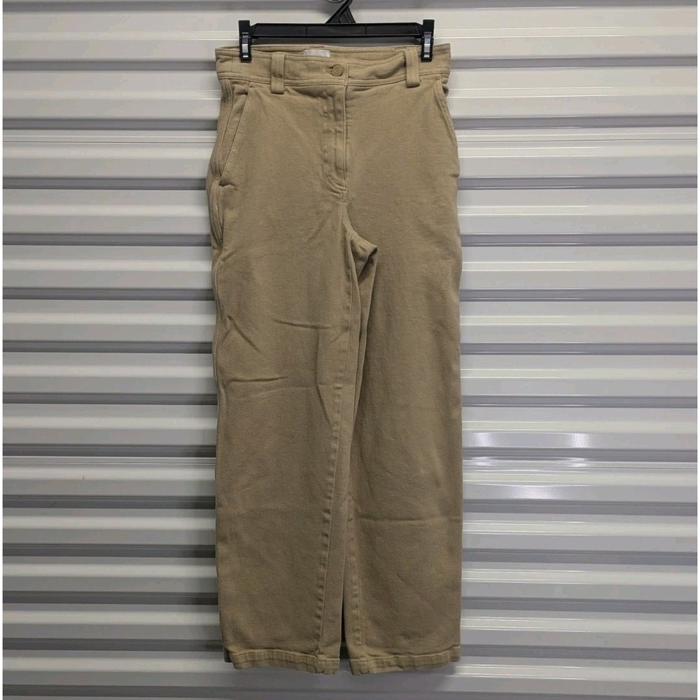 Coastal Quiet Luxury Wide Leg Beige Pants Sunday Best High Rise Size‎ 4